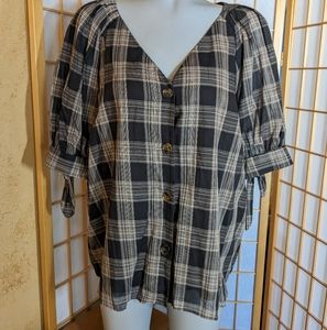 LC Lauren Conrad, button down shirt, XL, NEW with tags